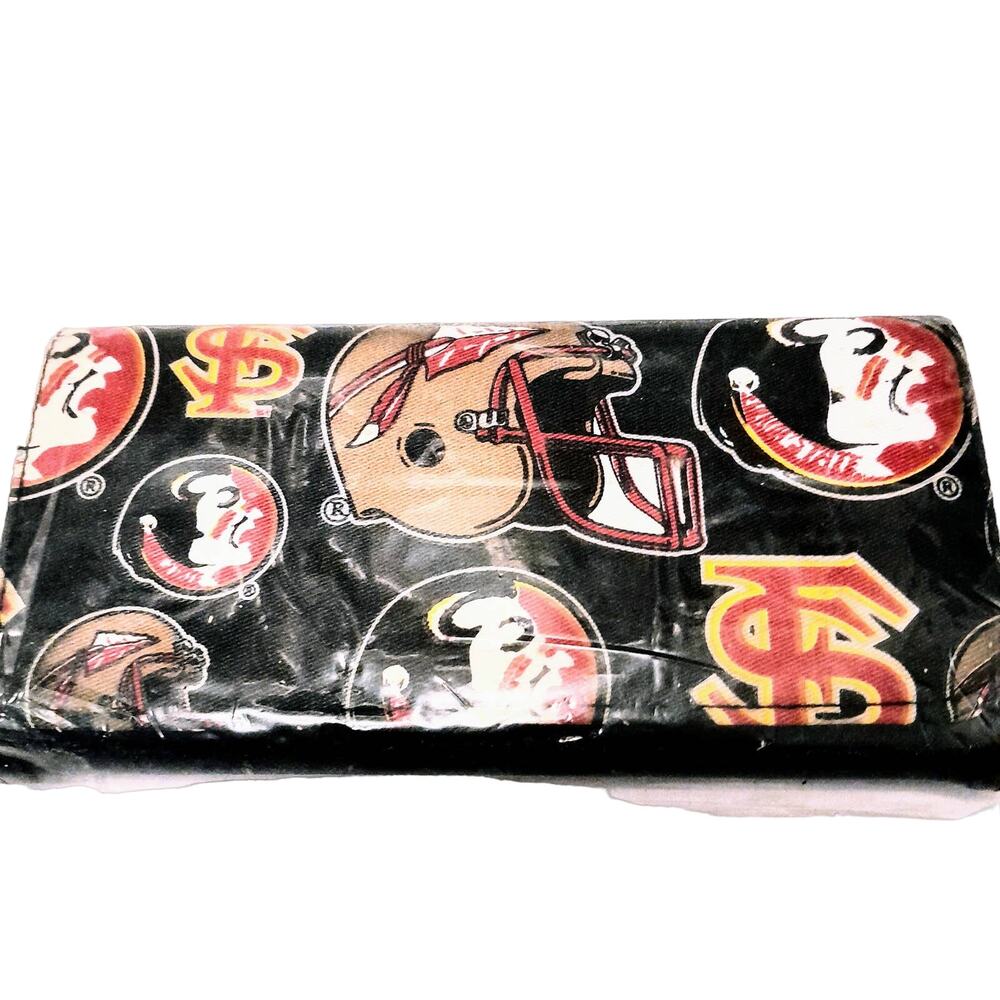 Florida State University Seminole Tri-Fold Wallet, Check Book Cover Coin Holder